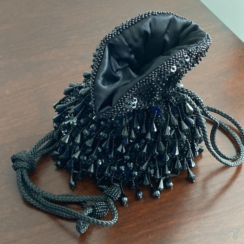 Vintage Beaded Mini Sack Bag